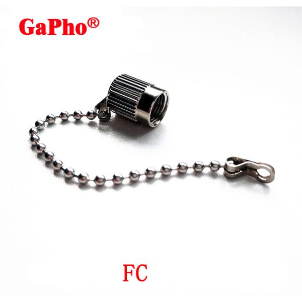 Female Anti Loss Fiber Optic Dust Cap Custmoized With Metal Chain