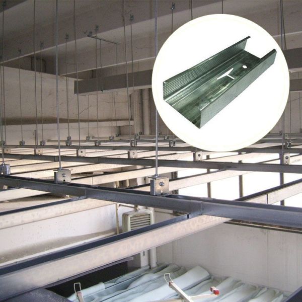 Легкий стальной профиль потолочный канал для гостиничного студа канал 50 * 35 * 0,5 * 3000 мм