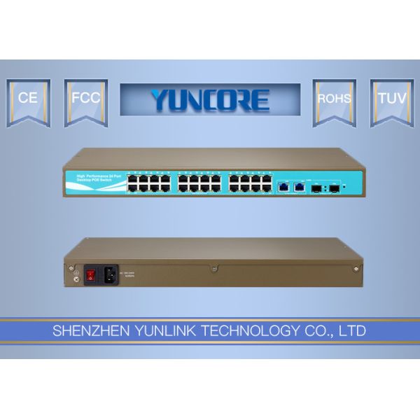 24 Ports 24V Passive Power Over Ethernet Switch Plug And Play Fast POE Switch