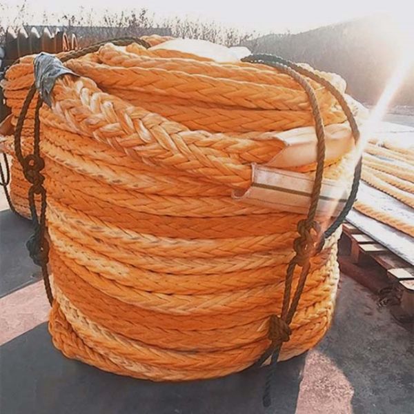 Двойная плетеный комбинированный полиэстер UHMWPE веревочная линия для буксировки судов и причаления