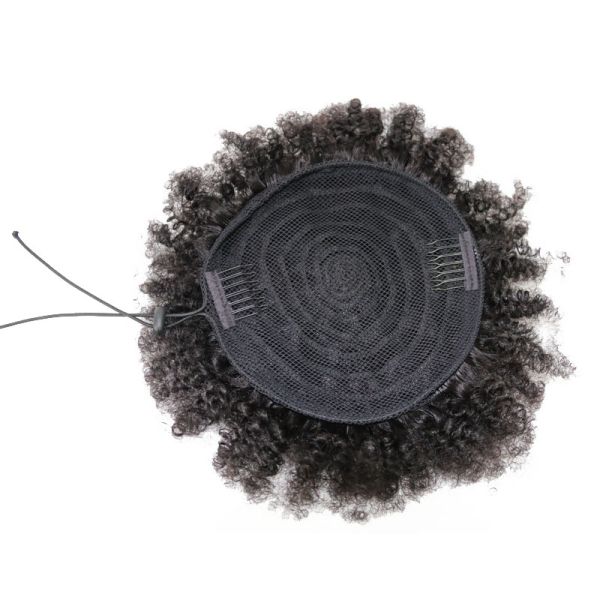 Kinky Curly Brazilian Drawstring Ponytail Hair Extensions with Elastic String Wrap Around