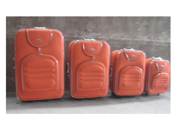Bright Color Soft Eva 8 Wheel Luggage Set , Iron Trolley Travel Suitcase With Wheels