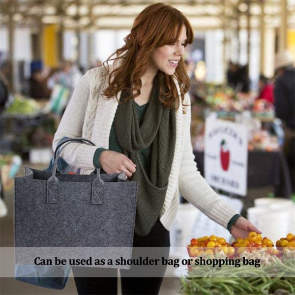 Foldable Multifunctional Felt Shopping Tote Bag 29*19*26cm