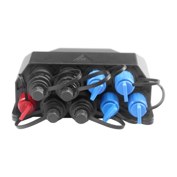 Black 9 Ports Fiber Optic Termination Box Compatible With Waterproof Adapter
