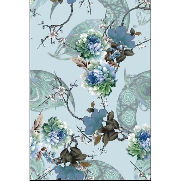 Recycled Customized Digital Print Floral Silky Satin 100 Polyester Fabric Satin Silk for Women's Clothing Dresses Bags Curtain