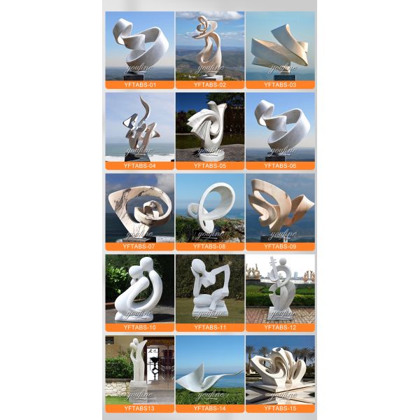 Large Size Modern Design Abstract Stylish Marble Statue
