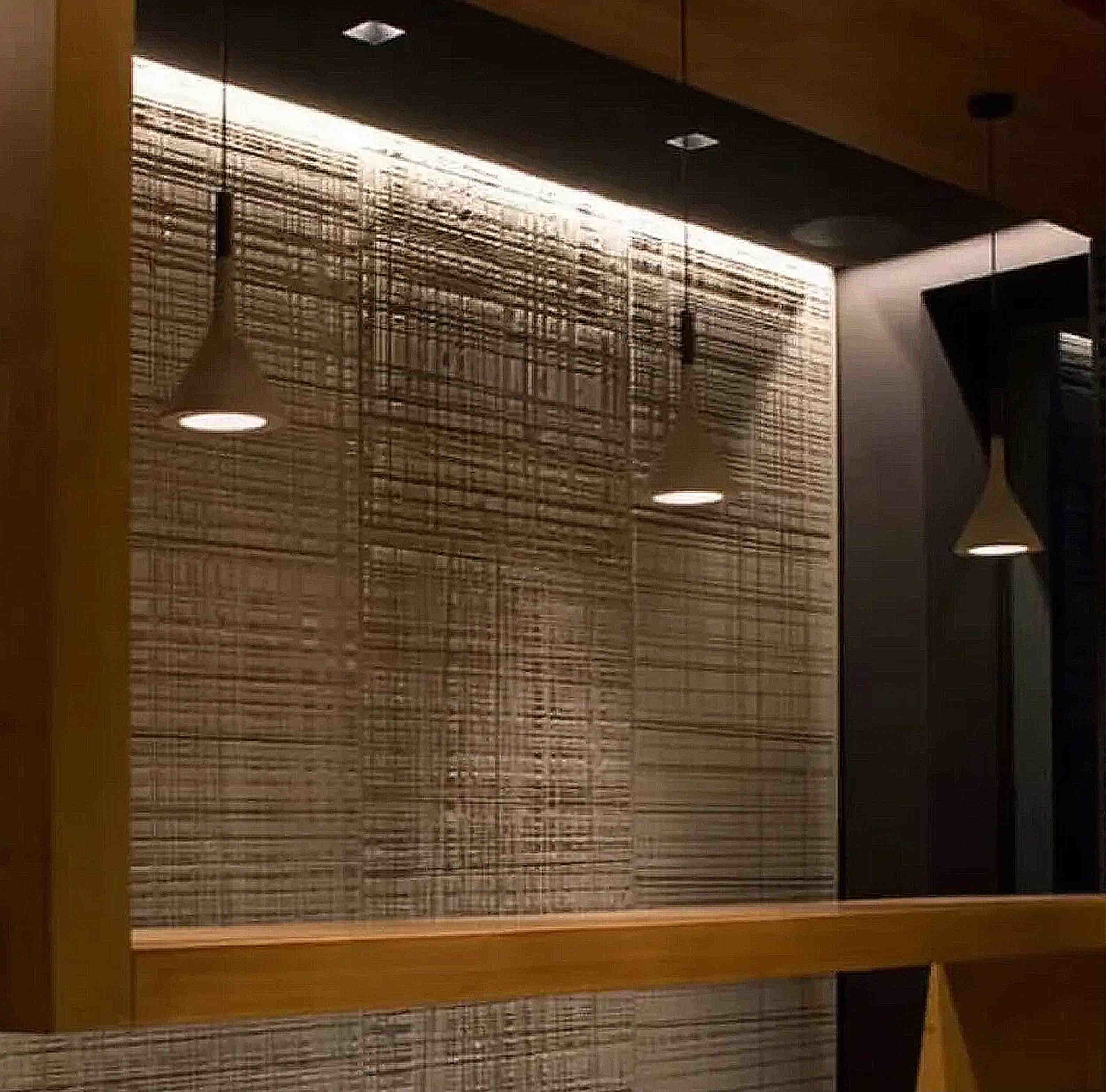 Simulated Carve Wood Grain Flexible Stone Wall Panel Random Shape Easy Paste For Project Decor