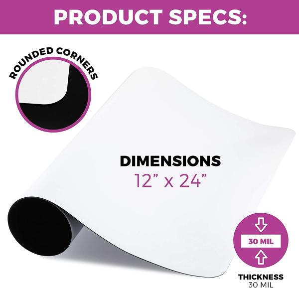 Black 10x24 Magnetic Car Door Signs Flexible Magnetic Material