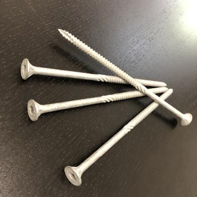 4本の肋骨及び速い糸及びタイプ17ミラーの磨かれたデッキねじが付いているヘッド六角形のStocketドライブ150のmmの当て木ねじビューグルの