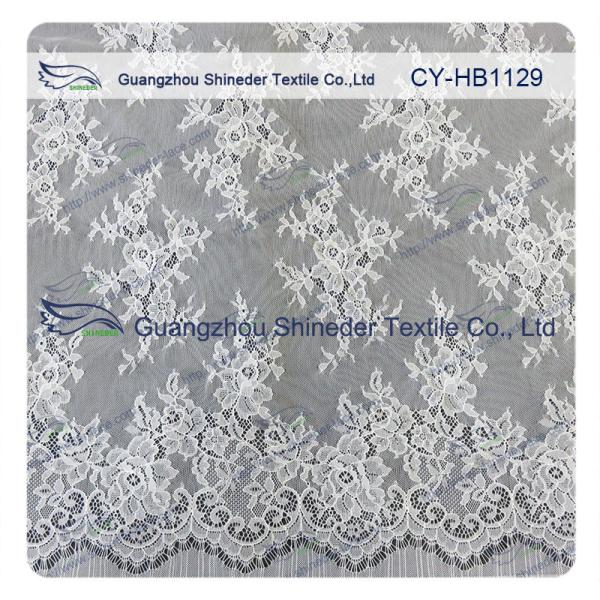 Allover Flower Soft Handfeel Chantilly Lace , High End Bridal Fabric Trim