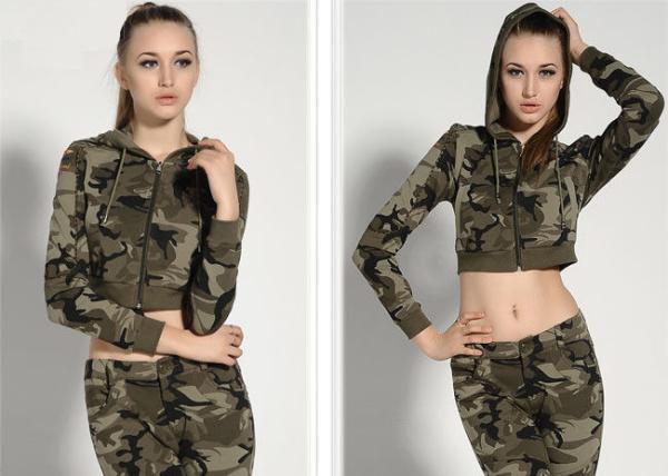 Fashionable Womens Military Dress Threaded Cuffs And Hem With Non - Detachable Hat