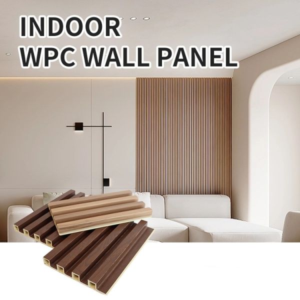 Preço de fábrica Interiores Impermeável Impermeável Madeira Composite Parede Louvers Exterior WPC painéis de parede decorativos