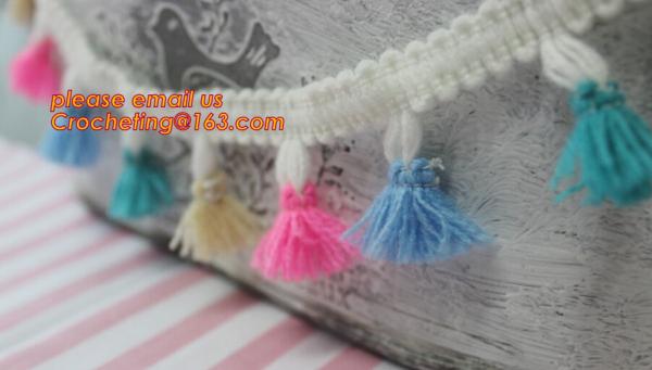 High quality polyester tassel trim for garment accessories and curtains, tassel for curtains curtain tassel fringes trim