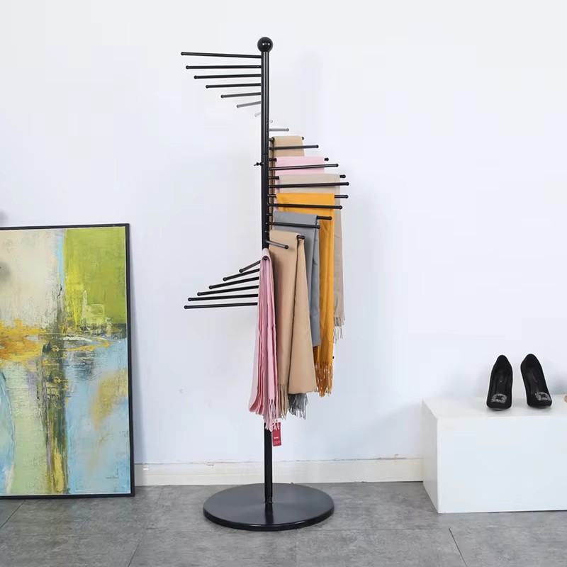 Hot Selling Scarf and Jacket Display Rack Occupying Small Clothing Store Display Rack Floor Standing Display Rack Storage Rack