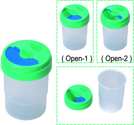 Картина чашки пластиковой шайбы щетки пластиковая и шара чашки установленная пластиковая оборудует аксессуары