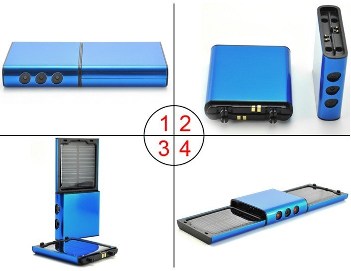 Green Power Supply Solar Panel Charger Portable With 4PCS Connectors And 2PCS Solar Panels
