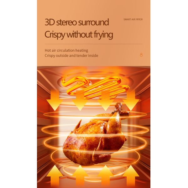 Kitchen Electric Deep Fryer 12L 15L Air Fryer Oven with Digital Control Thermostat