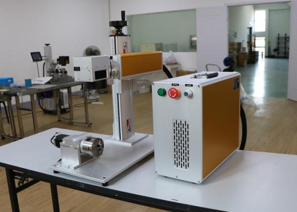 Low Power Fiber EZCAD Laser Marking Machine With Rotary Metal Stainless Steel Tube