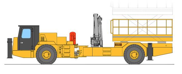 Scissor Style Underground Mining Vehicles , Lifting Equipment For Underground Mining