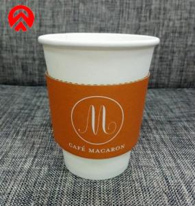 Hot Drink Paper Coffee Cup Sleeves Beverage Coffee Boba Tea Cmyk Full Color