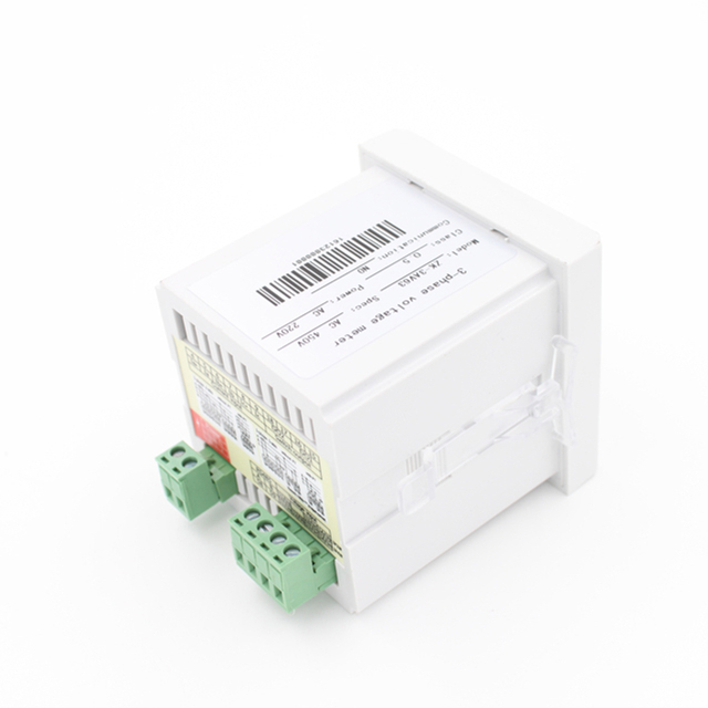 Digital AC Voltage Meter 3 Phase Panel Meter 72x72 LED Display RS485 Modbus-RTU 0.5 Accuracy 50/60Hz AC 220V 2 Years Warranty