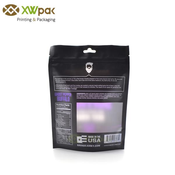 Food Grade Stand Up Pouches Matte Black Coffee Bags With Bottom Sealing 7mm