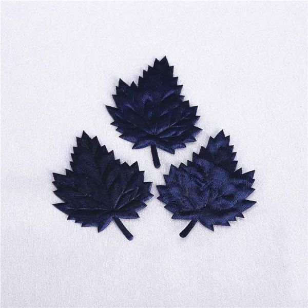 Dark Blue Christmas Party Crafts Diy Ultrasonic Embossing Maple Leaf Ornament
