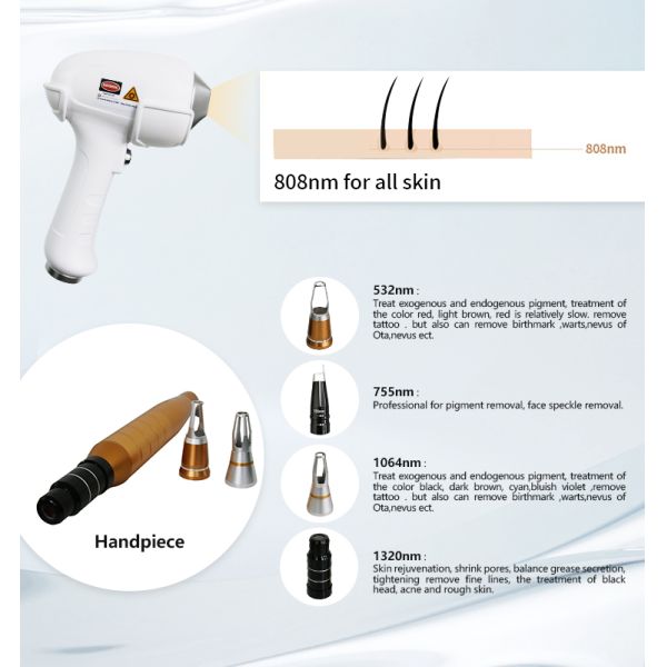 Vertical 808nm Diode Laser Hair Removal Machine Laser Tattoo Removal device