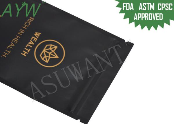Healthy Matte Mylar Tiny k Bags For Drugs , Food Bags Packaging With Top Opened Zipper