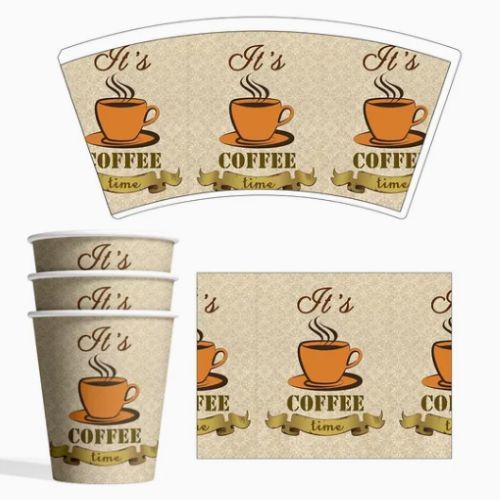 Water-Based Coating Paper Cup Fan Food Grade Substitute PE Paper Sheets Eco-Friendly Recyclable Raw Material Paper Fan