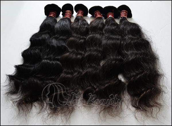 Curly Virgin Brazilian Remy Human Hair Extensions Natural Brown Color