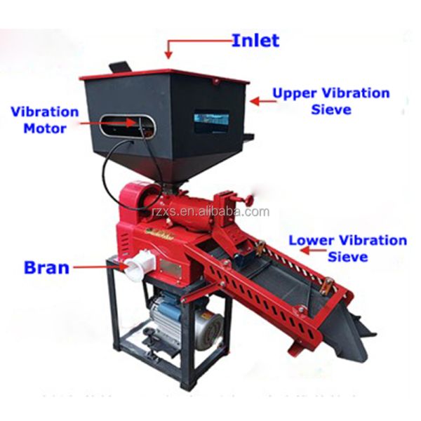 Polvillador de rodillos de martillo de molino de arroz Auto Sella para mini fresadoras combinadas pequeñas