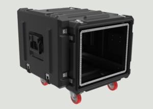8U 120kg Shock Absorber Rack Box 8u Rolling Rack Case 4 Wheels