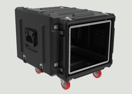 8U 120kg Shock Absorber Rack Box  8u Rolling Rack Case 4 Wheels