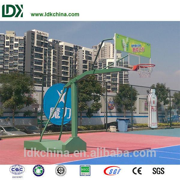 Outdoor School Court Basketball Stand Basketball Hoop Tempered Glass Backboard On Sale