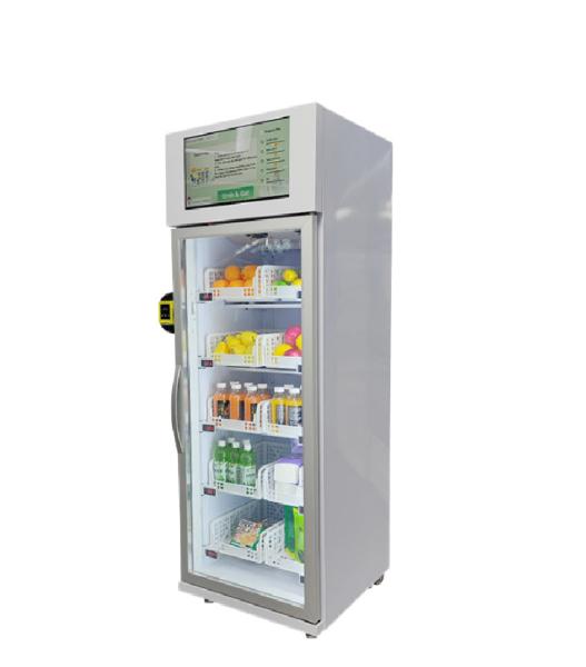 Smart Fridge Vending Machine With Microeaves For Hot Food Meal.Snack Drink Salad Vending Machine With Card  Reader