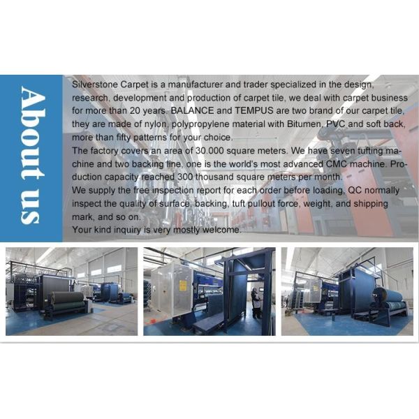 500x500 Hotel Carpet with Green PVC Backing and Loop Pile Construction