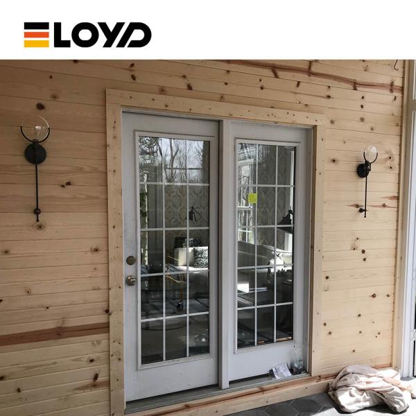 Double Glass Tempered Fire Rated Aluminum Door Frames French Style