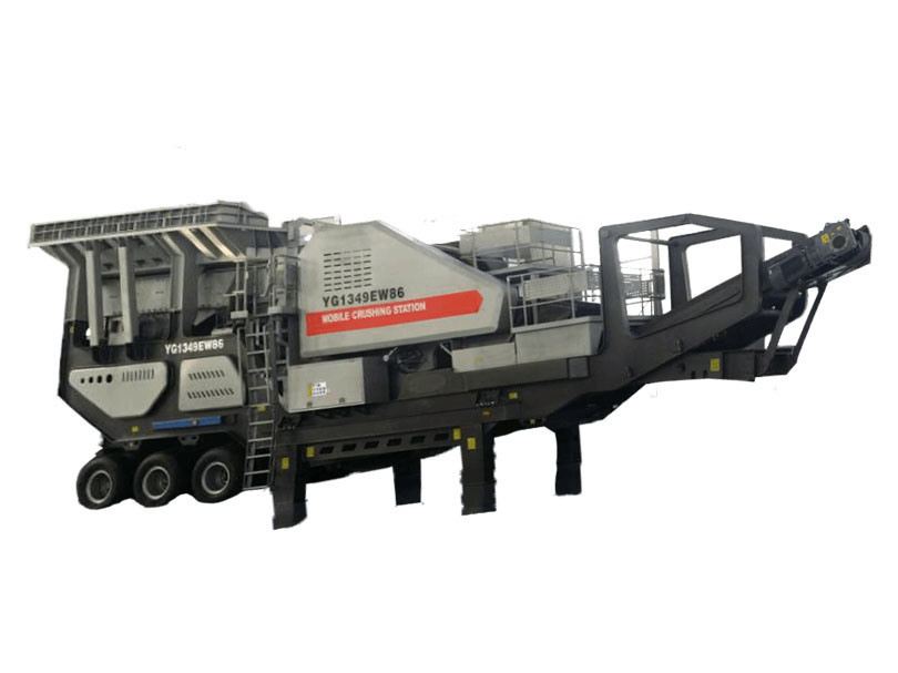 Semi-automatic Mining Stone Aggregate Production Mobile Jaw Crusher Station Plant YG1349E912