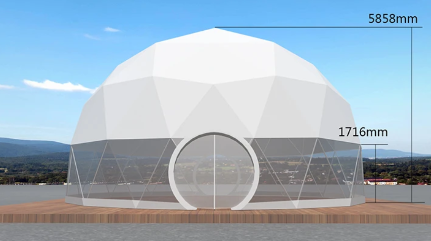 Новый дизайн на заказ Глампинг Купол Палатки Купол Палатки Купол Внешний Стеклянный Купол Тенд Внешняя ванная комната