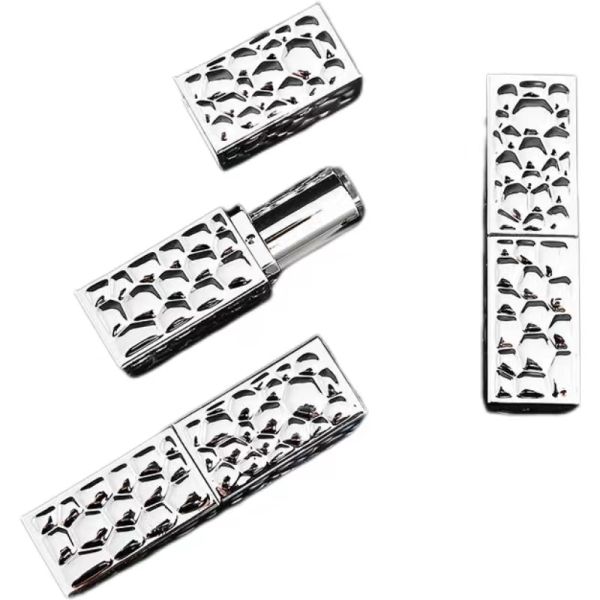 Double vide de luxe Bling tube rouge à lèvres emballage cosmétique arc-en-ciel Glitter haut tube de lèvres avec strass