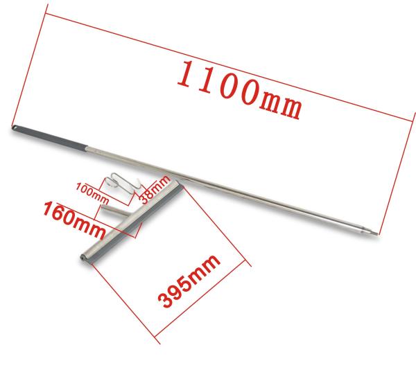 Commercial Window Wiper Squeegee Stainless Steel Floor Squeegee with Silicone Blade