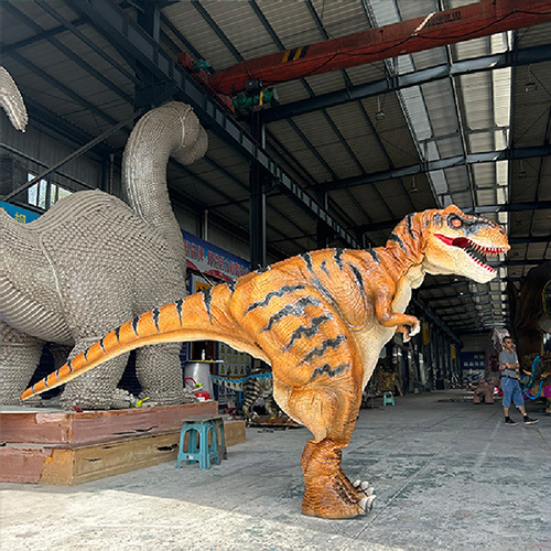 Christmas Celebration Interactive Silicone Rubber Dinosaur Costume Animatronic