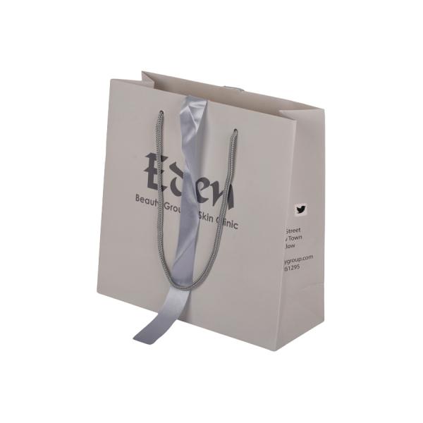 Nylon Rope Custom Logo Paper Bags , Kraft Paper Carrier Bags 20x30x12cm