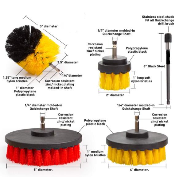 22pcs Power Drill Brush,Drill Scrubber Brush for car bathroom