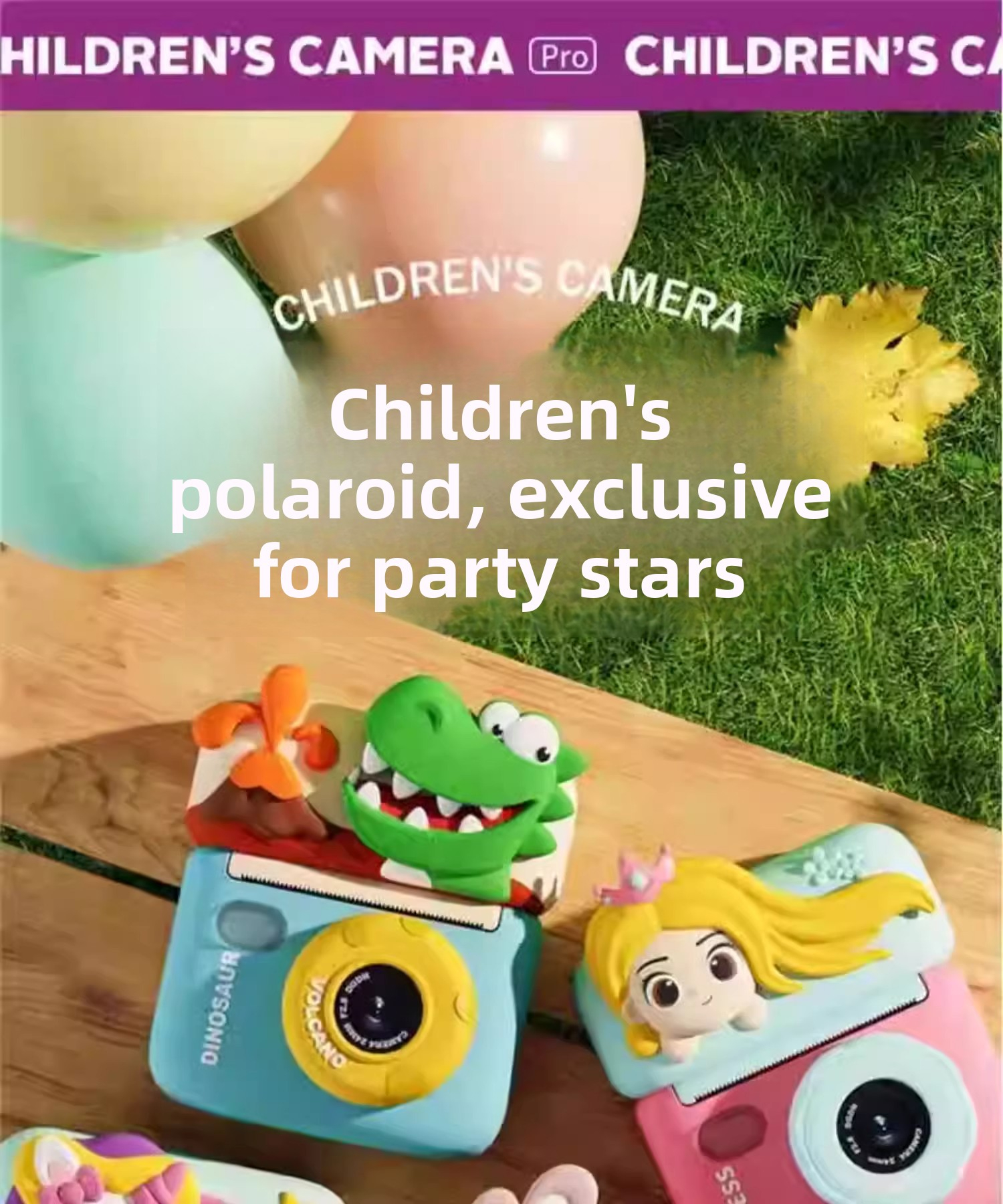 DLC  Multi-Function HD Dual Lens Kids Instant Digital Camera, Photo & Video , High-Definition Girl's Toy, Birthday Gift for Kids