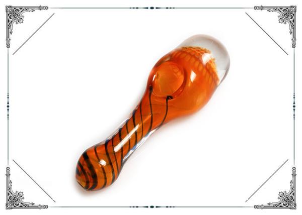 Heavy Inside Out Gold Fume Aqua Glass Smoking Pipe Glass Spoon Honeycomb Pipe