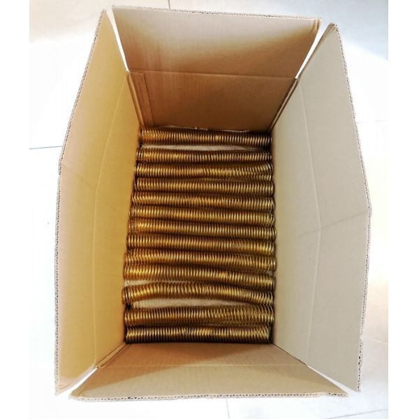 Electroplated Gold 1-1/2 Metal Steel Single Loop Spiral Coil
