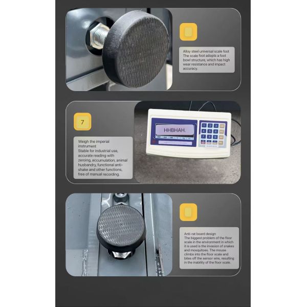 Plataforma de balanza electrónica industrial para pesaje de piso con soporte OBM personalizado y acero al carbono
