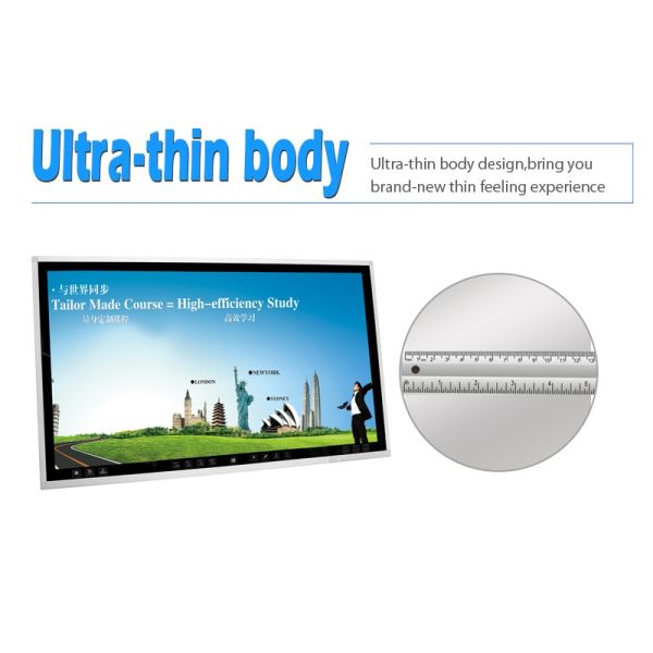 Interactive Educational Touch Screen LCD Monitor 65 Inch Wall Mounted Energy - Efficient